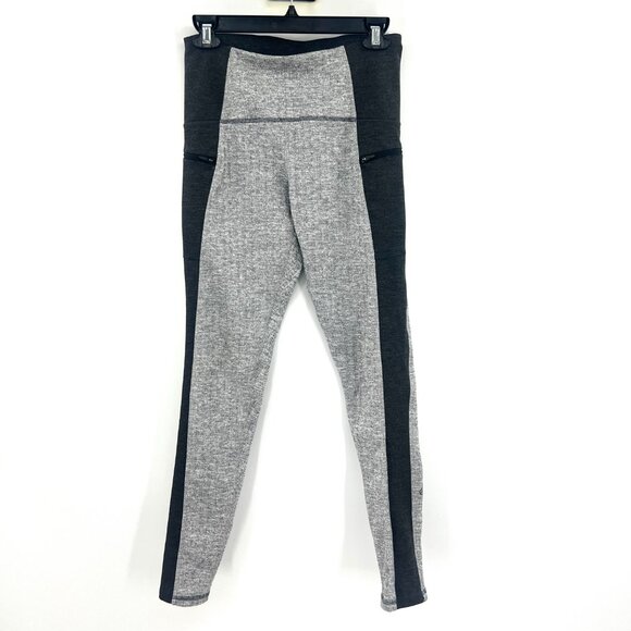 Champion Herringbone Gray White Leggings Women's Medium - Picture 1 of 3